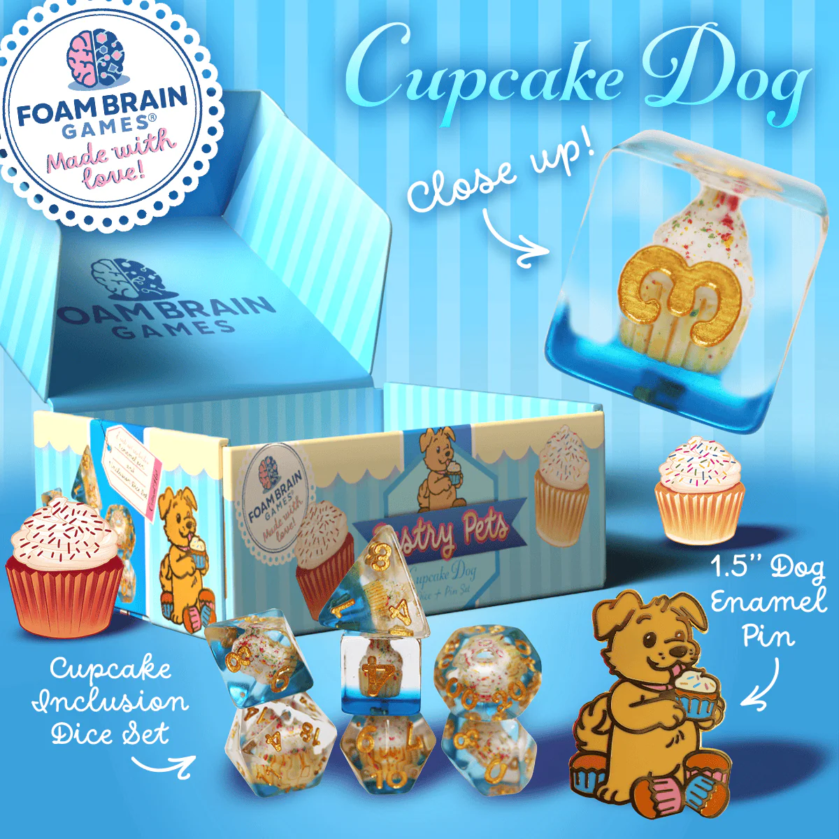 Pastry Pets - Pin & RPG Dice Set - Image 4