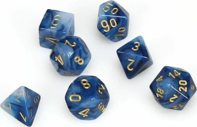 Phantom® Polyhedral Teal/gold 7-Die Set - Image 3