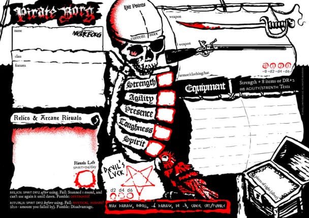 Pirate Borg Character/Ship Sheet