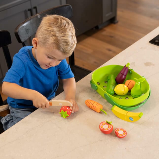 Pretendables Fruit & Veggie Basket Set - Image 3