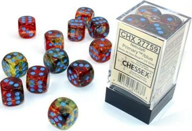 Nebula® 16mm D6 Primary™/blue Luminary™ Dice Block™ (12 dice) - Image 10