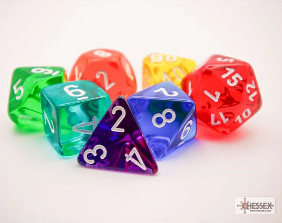 Prism Translucent GM & Beginner Player Polyhedral Dice Set - Image 2