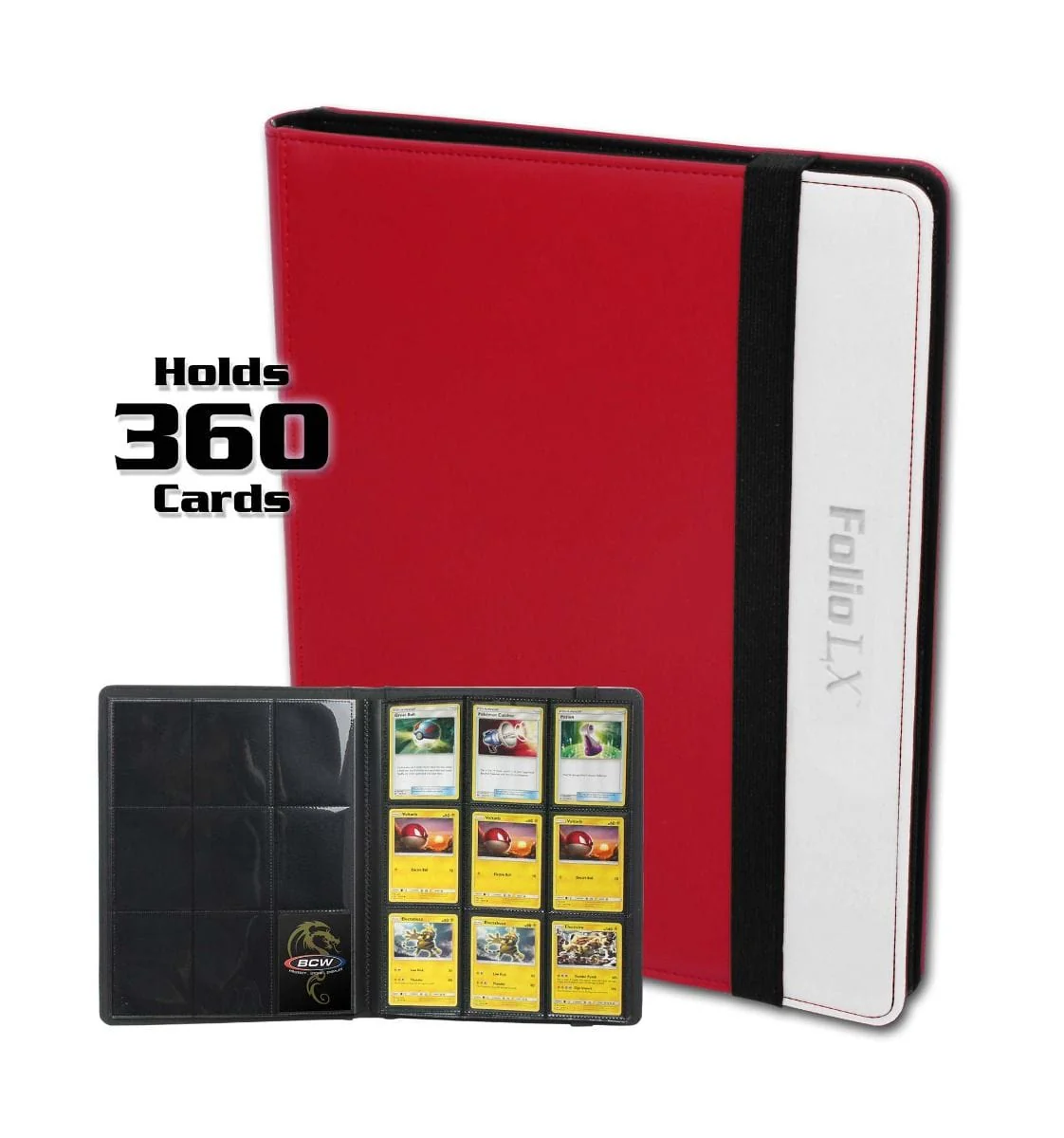 Pro-Folio 9 Pocket White and Red