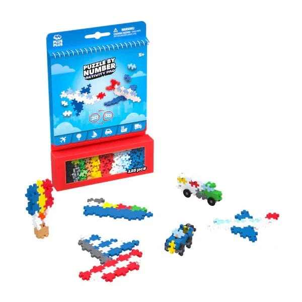 Puzzle by Number - Activity Pad - Transportation