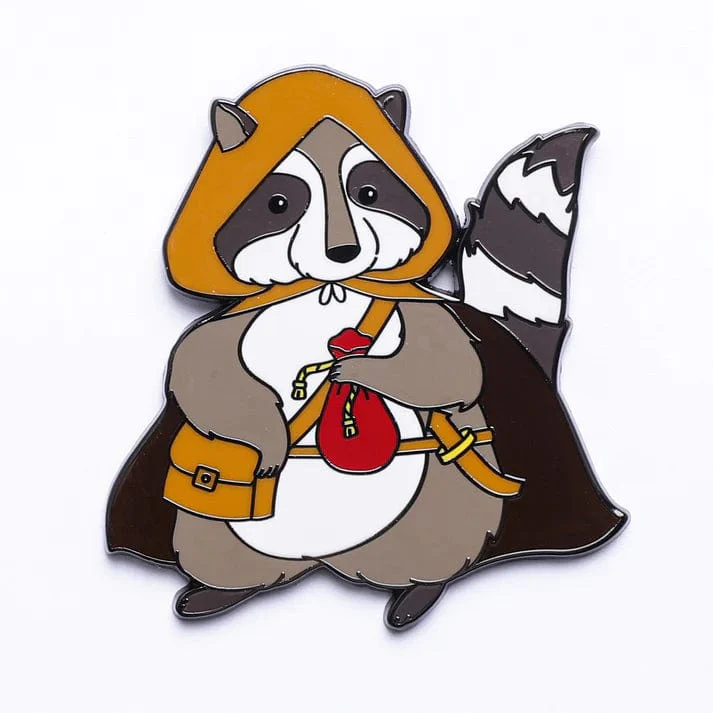 Quest's Reward Fine Art Class Pins: Dash Slientpaw-Raccoon Rogue - Image 2