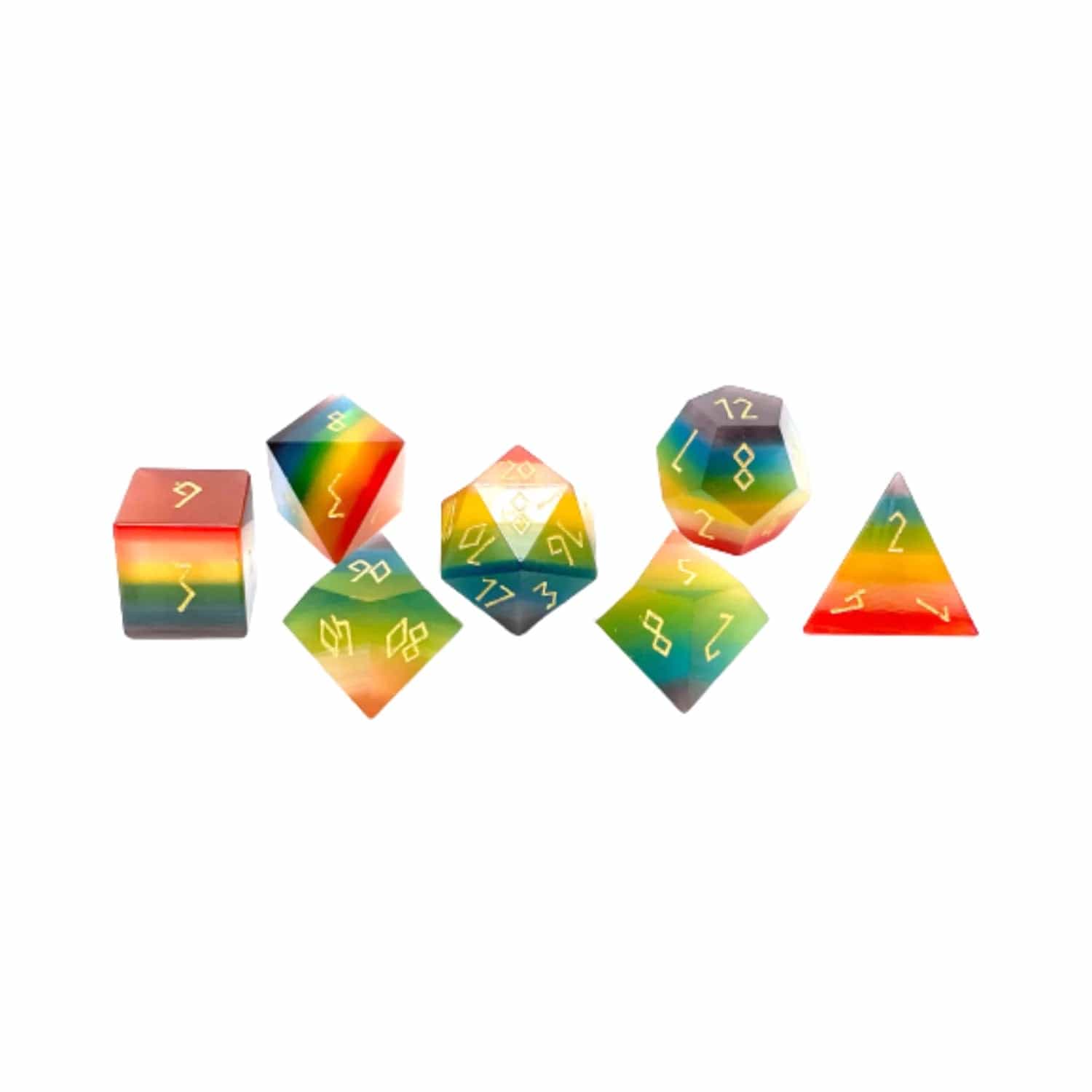 Rainbow Cats Eye Glass 7 Die Set