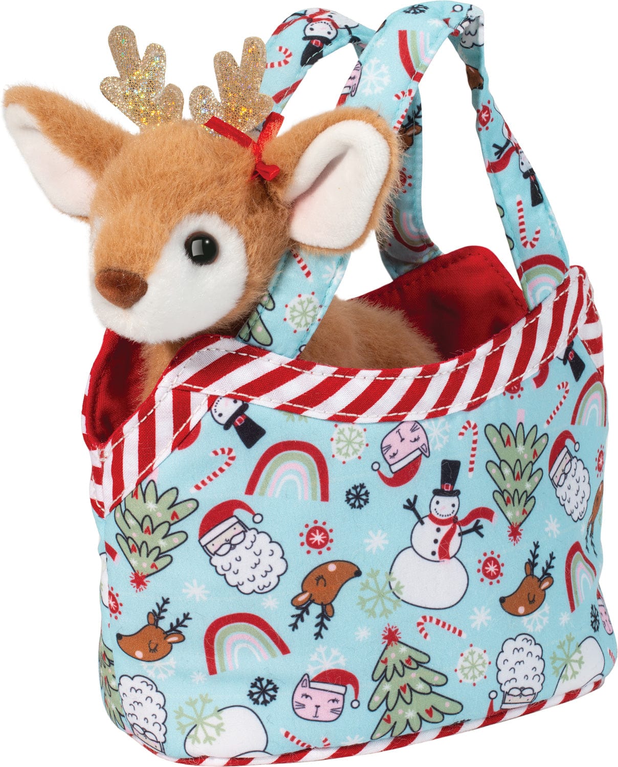 Rainbow Christmas Sak W/Reindeer - Image 2