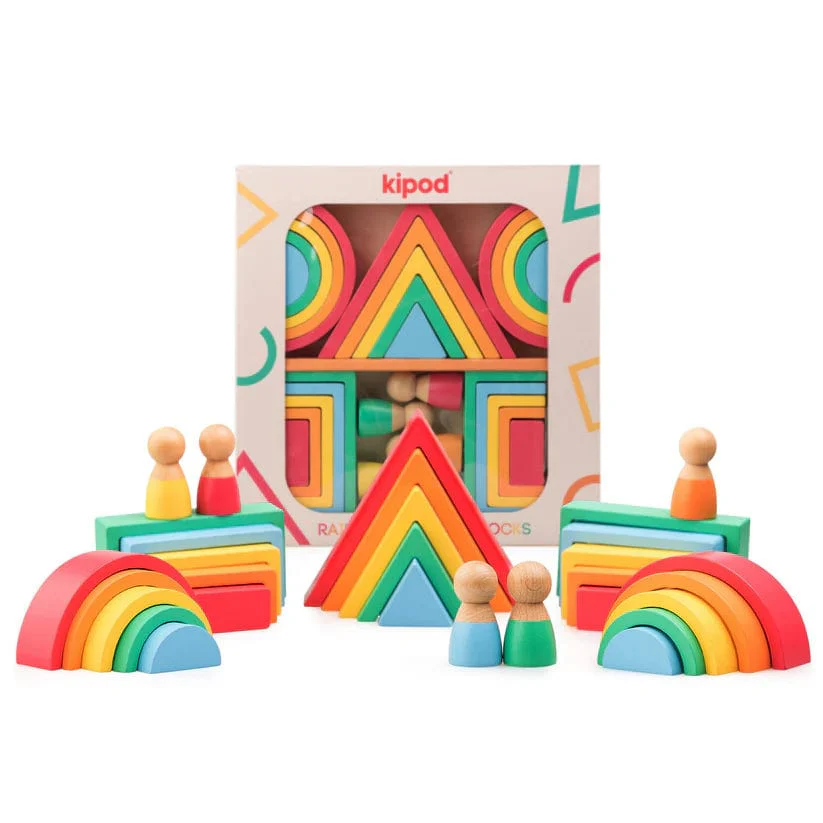 Rainbow Wooden Blocks