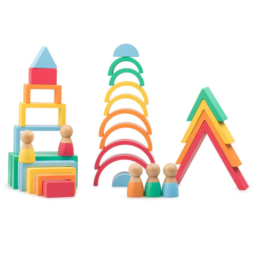 Rainbow Wooden Blocks - Image 2