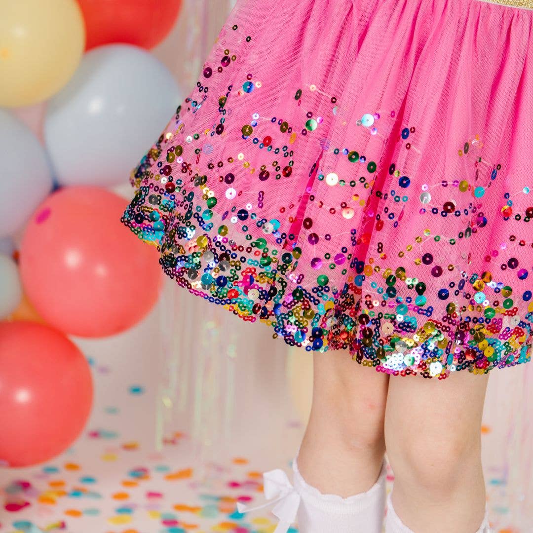 Raspberry Confetti Tutu - Dress Up Skirt - Kids Tutu: 1-2Y - Image 2