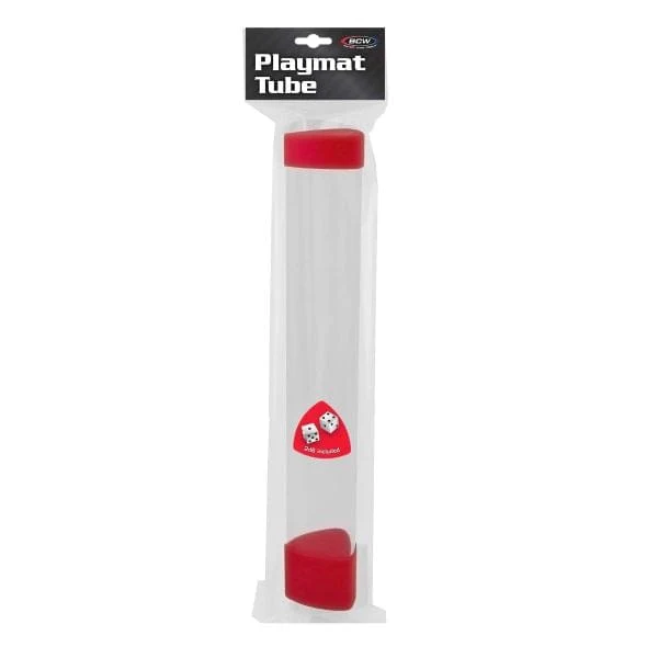 Red Playmat Tube with Dice Holder
