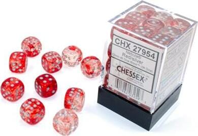 Nebula® 12mm D6 Red/silver Luminary™ Dice Block™ (36 dice) - Image 7