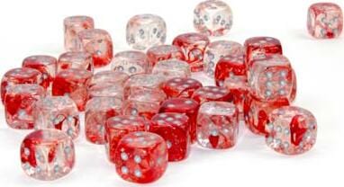 Nebula® 12mm D6 Red/silver Luminary™ Dice Block™ (36 dice) - Image 9