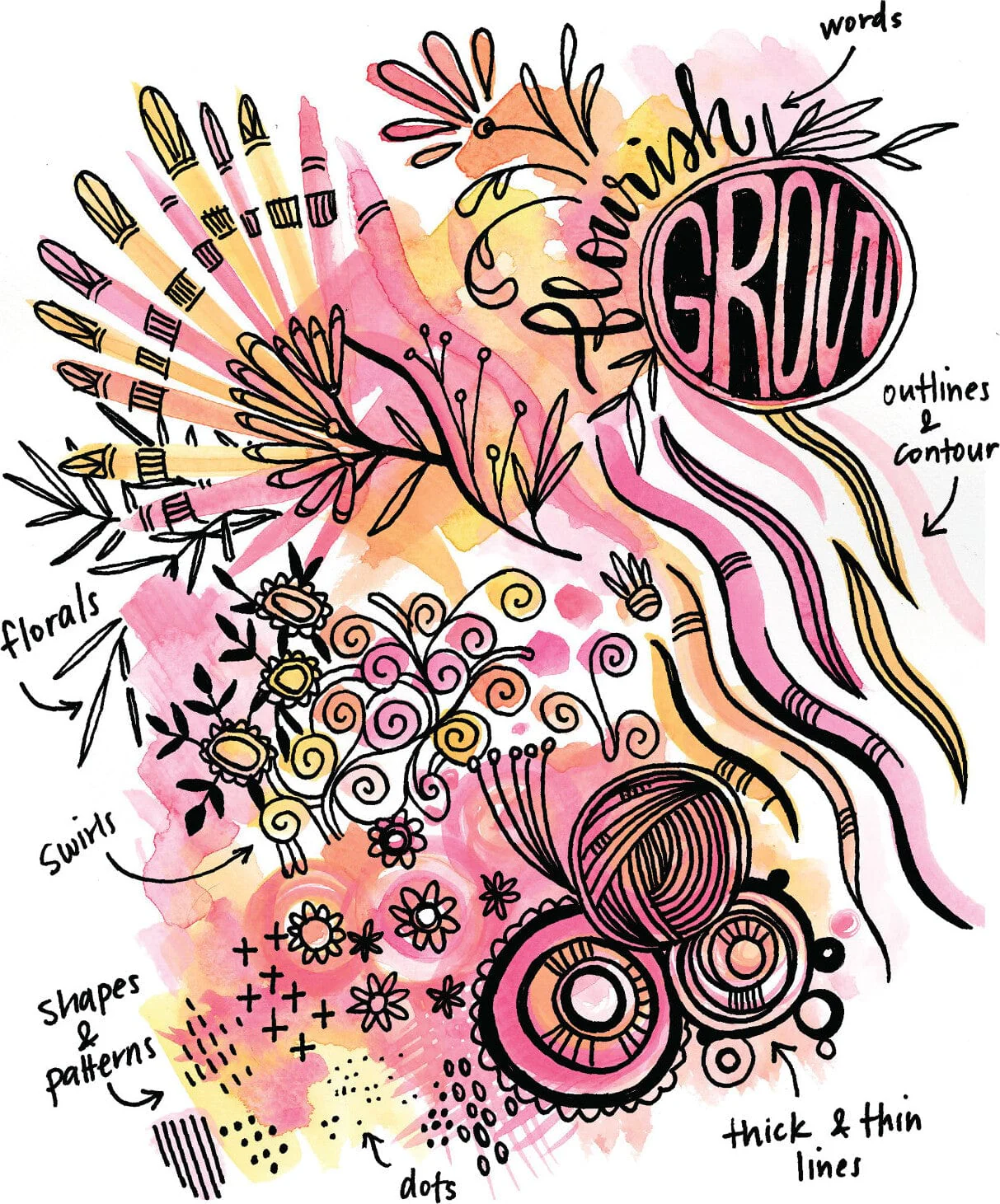 Reverse Coloring & Doodling Book - Brights Edition - Image 4