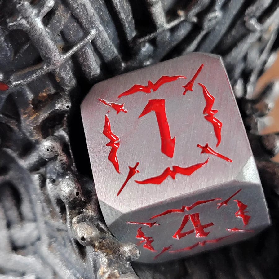 Rogue's Blade Silver Metal RPG Dice Set - Image 2