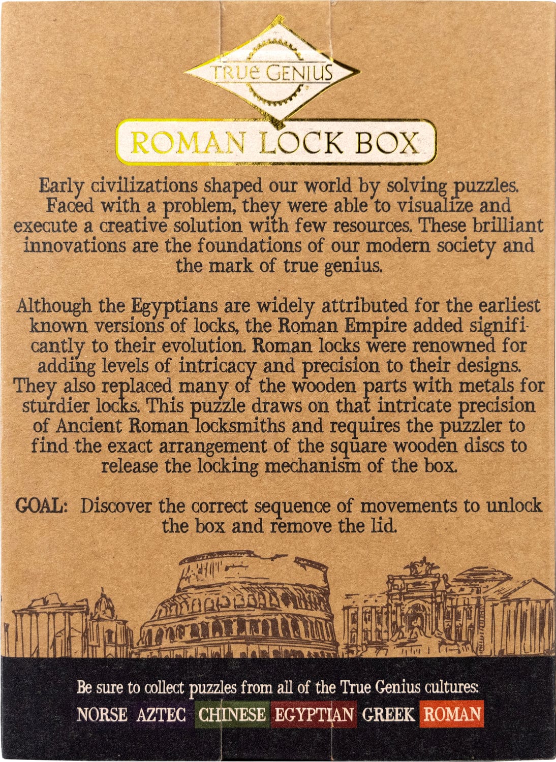 Roman Lock Box - Secret Gift Box Puzzle - Image 3