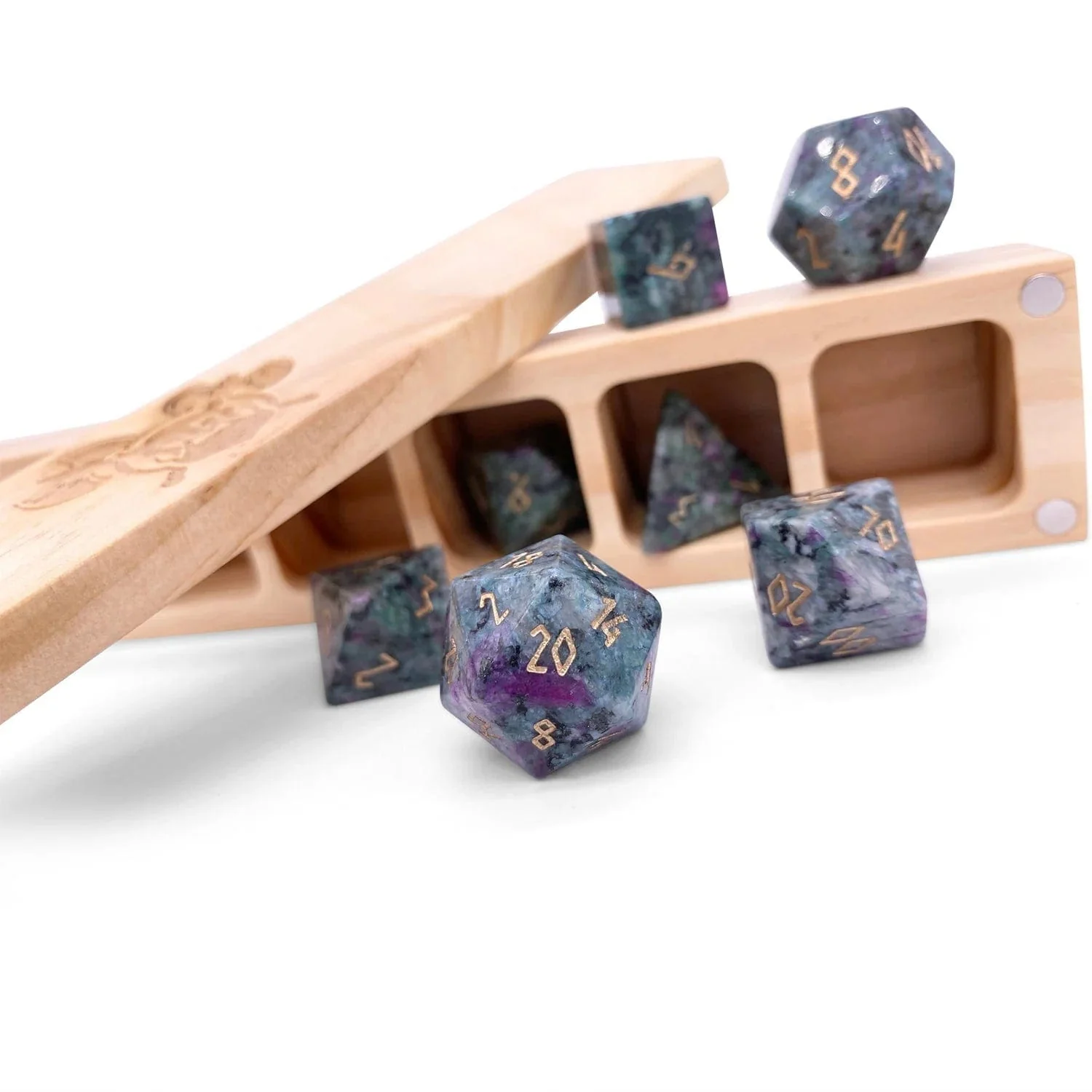Ruby Zoisite - 7 Piece RPG Set Gemstone Dice