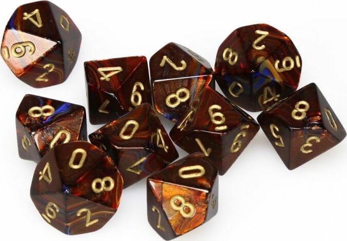 Scarab: Poly D10 Blue/Blood/Gol - Image 2