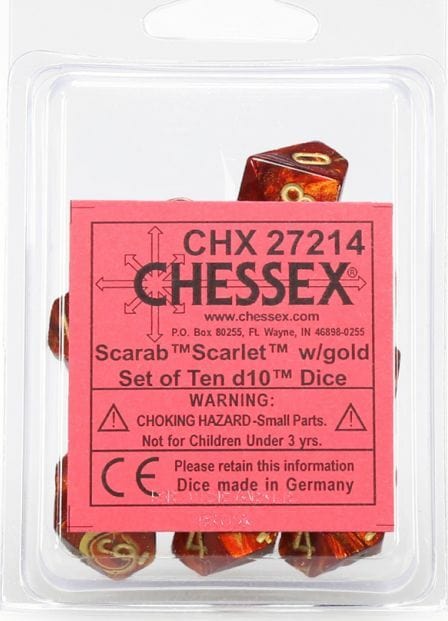Scarab Scarlet/Gold 10d10 Set - Image 2