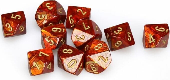 Scarab Scarlet/Gold 10d10 Set - Image 3