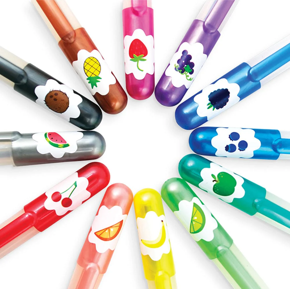 Yummy Yummy Scented Glitter Gel Pens - 12 pcs - Image 2