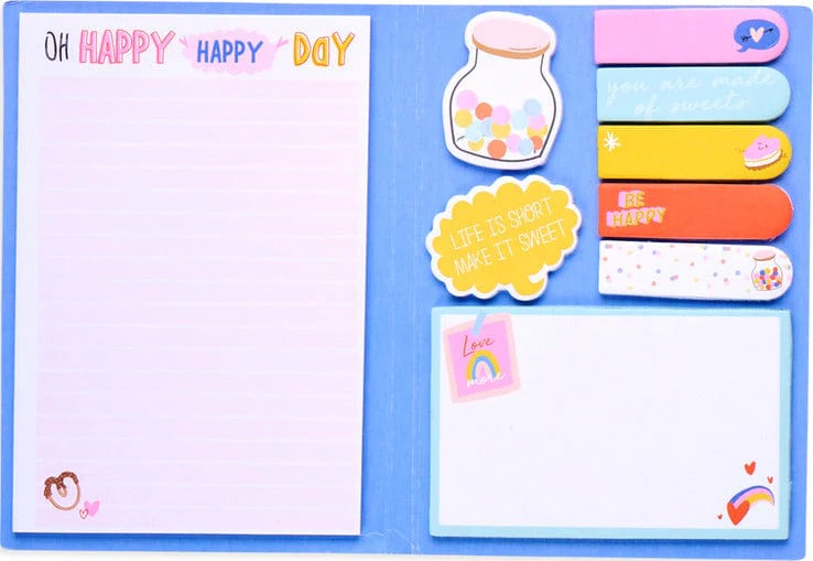 Side Notes Sticky Tab Note Pad - Happy Day - Image 2