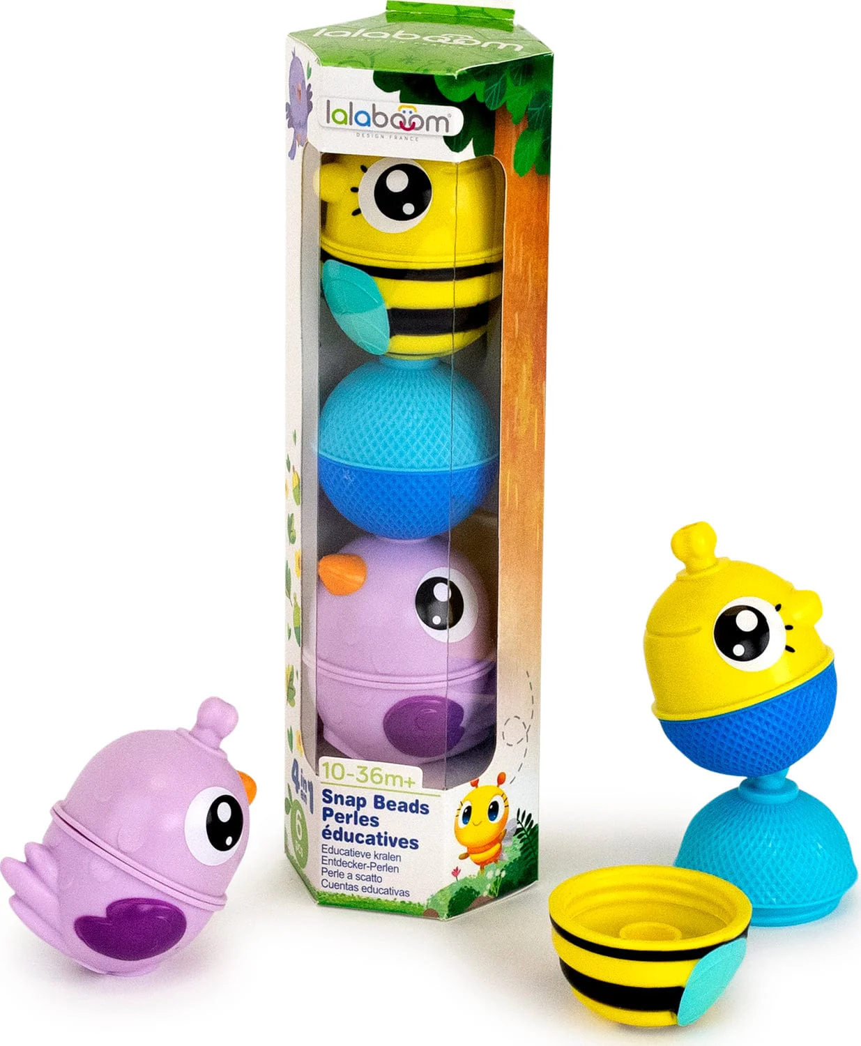 Tube Of Educational Beads  2 Animal Beads Purple  6 Pcs - Image 5