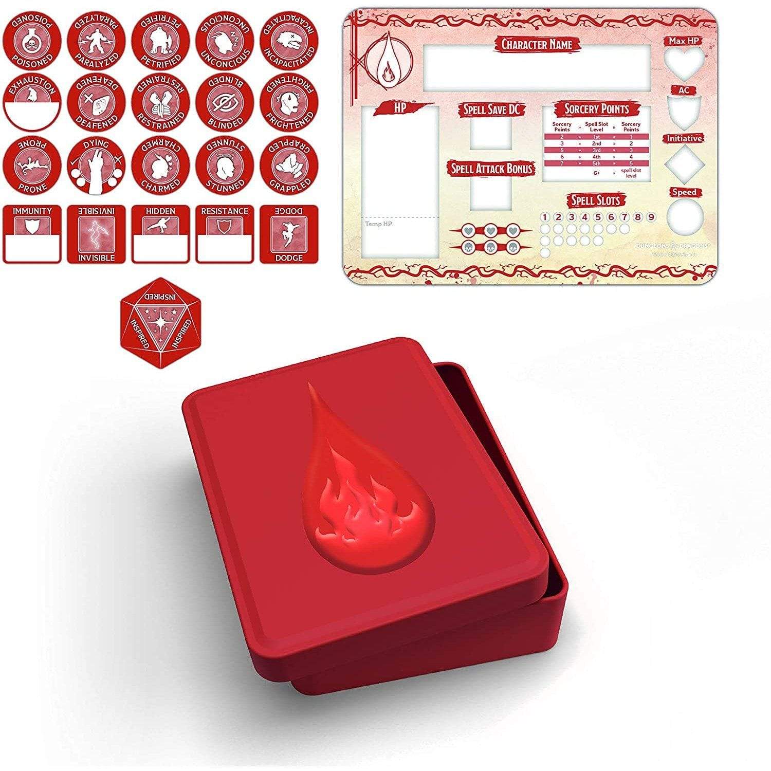 Sorcerer Token Set (Player Board & 22 Tokens)