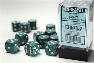 Speckled® 16mm D6 Sea™ Dice Block™ (12 dice) - Image 5