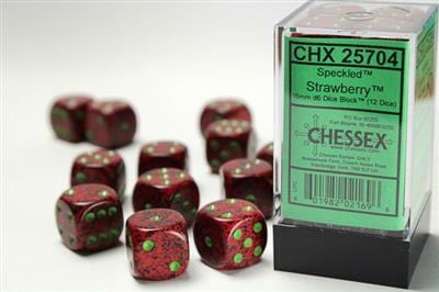 Speckled® 16mm D6 Strawberry™ Dice Block™ (12 dice) - Image 2