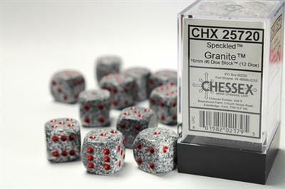Speckled® 16mm D6 Granite™ Dice Block™ (12 dice) - Image 2