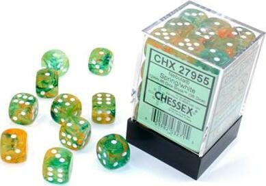 Nebula® 12mm D6 Spring/white Luminary™ Dice Block™ (36 dice)
