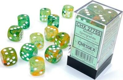 Nebula® 16mm D6 Spring/white Luminary™ Dice Block™ (12 dice) - Image 8