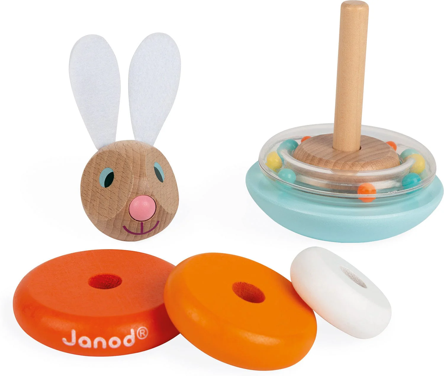Janod Lapin  Stackable Roly-poly Rabbit - Image 3
