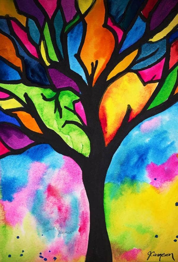 Stained Glass Tree MicroPuzzle - Mini Jigsaw Puzzle - Image 2