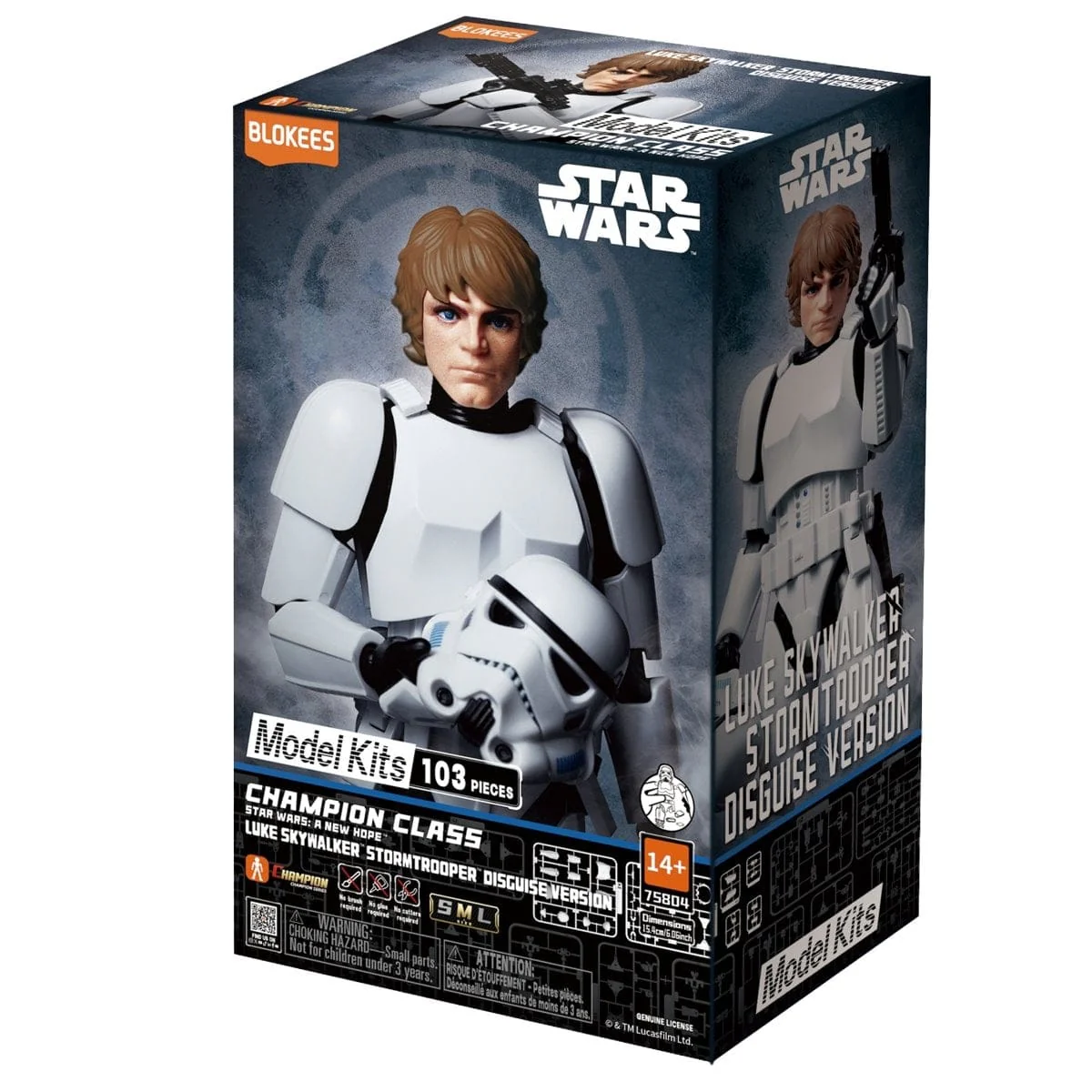 Star Wars: A New Hope Luke Skywalker Stormtrooper Disguise Version Blokees Model Kit - Image 4