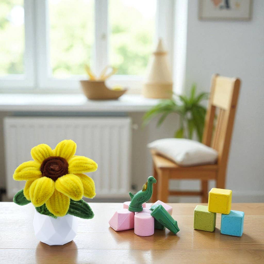 Sunflower Twist Art Floral DIY Kit – Chenille Flower Craft - Image 4