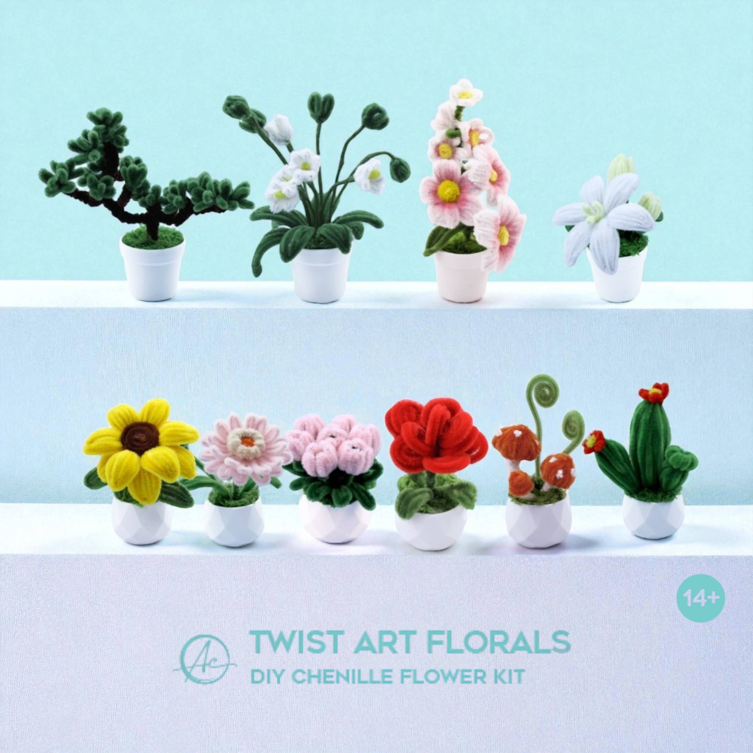 Sunflower Twist Art Floral DIY Kit – Chenille Flower Craft - Image 5