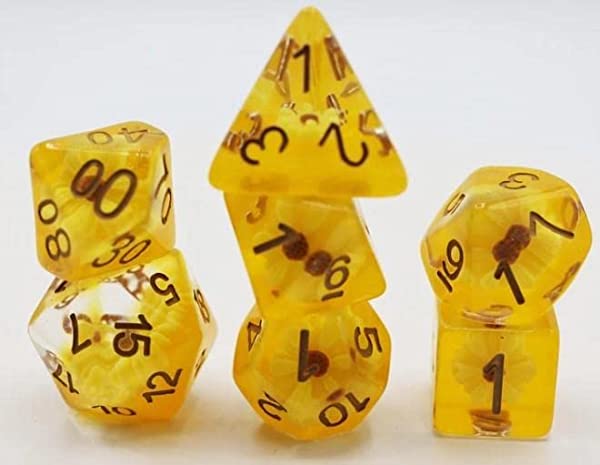 Sunshine Daisy RPG 7 Dice Set