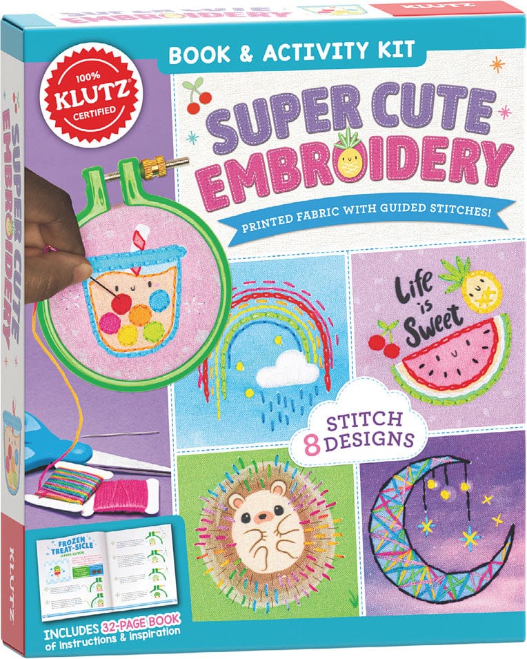 KLUTZ Super Cute Embroidery Book & Activity Kit - Image 13