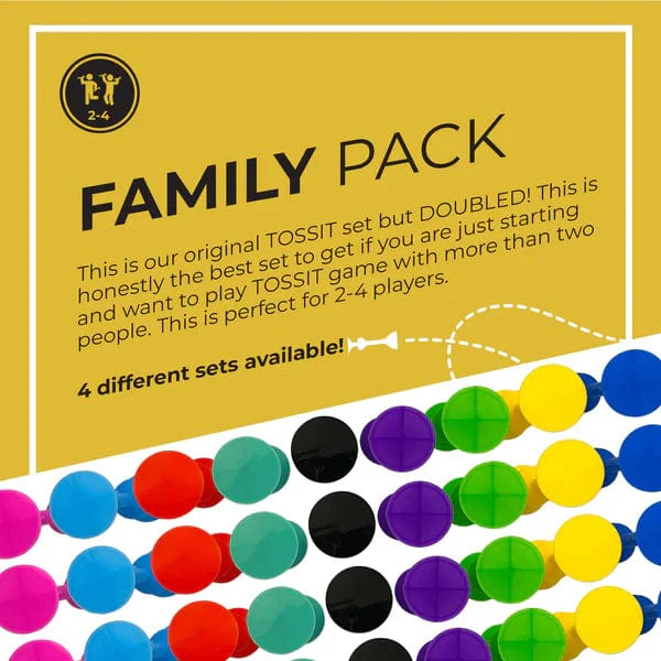TOSSIT Game Family Pack(US) - Pink, Purple, Blue, Yellow - Image 2