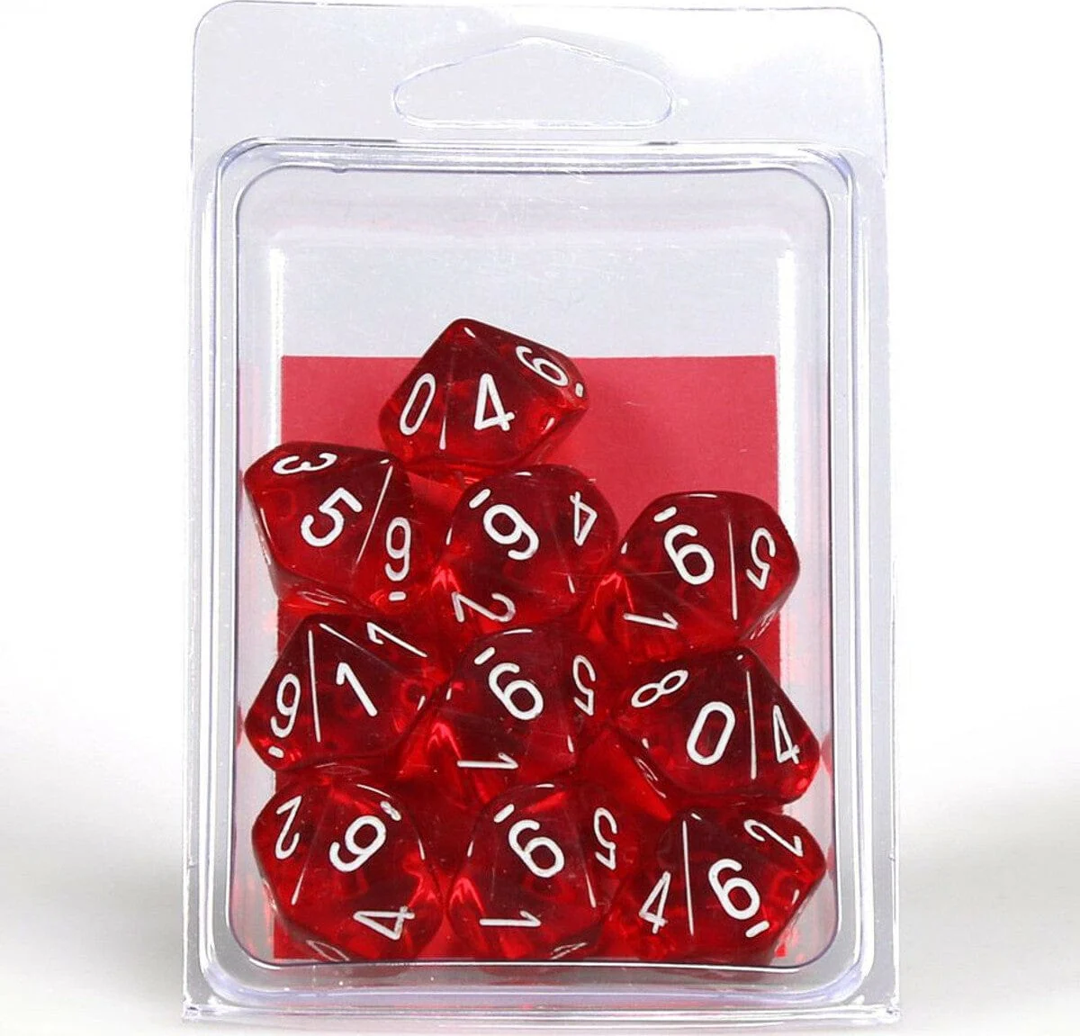 Translucent Red/White D10 Set - Image 2