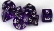 Translucent Polyhedral Purple/white 7-Die Set - Image 5