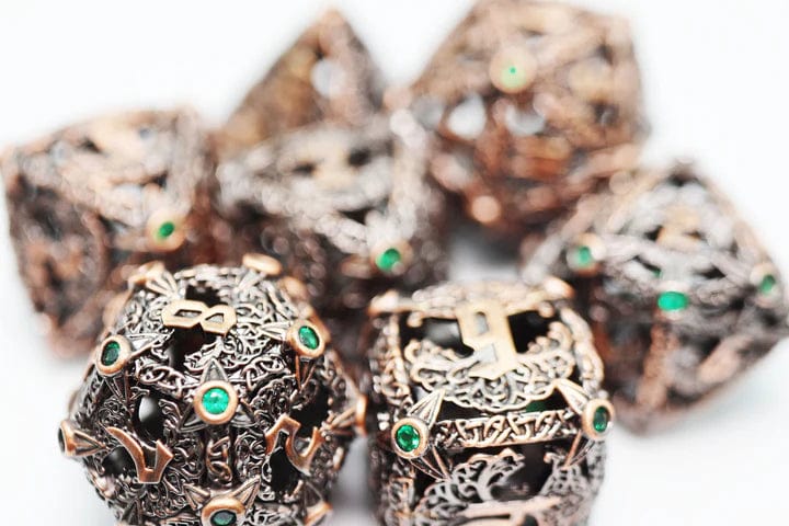 Trees of Virtue: Tree of Justice - Hollow Metal RPG Dice Set - Image 3
