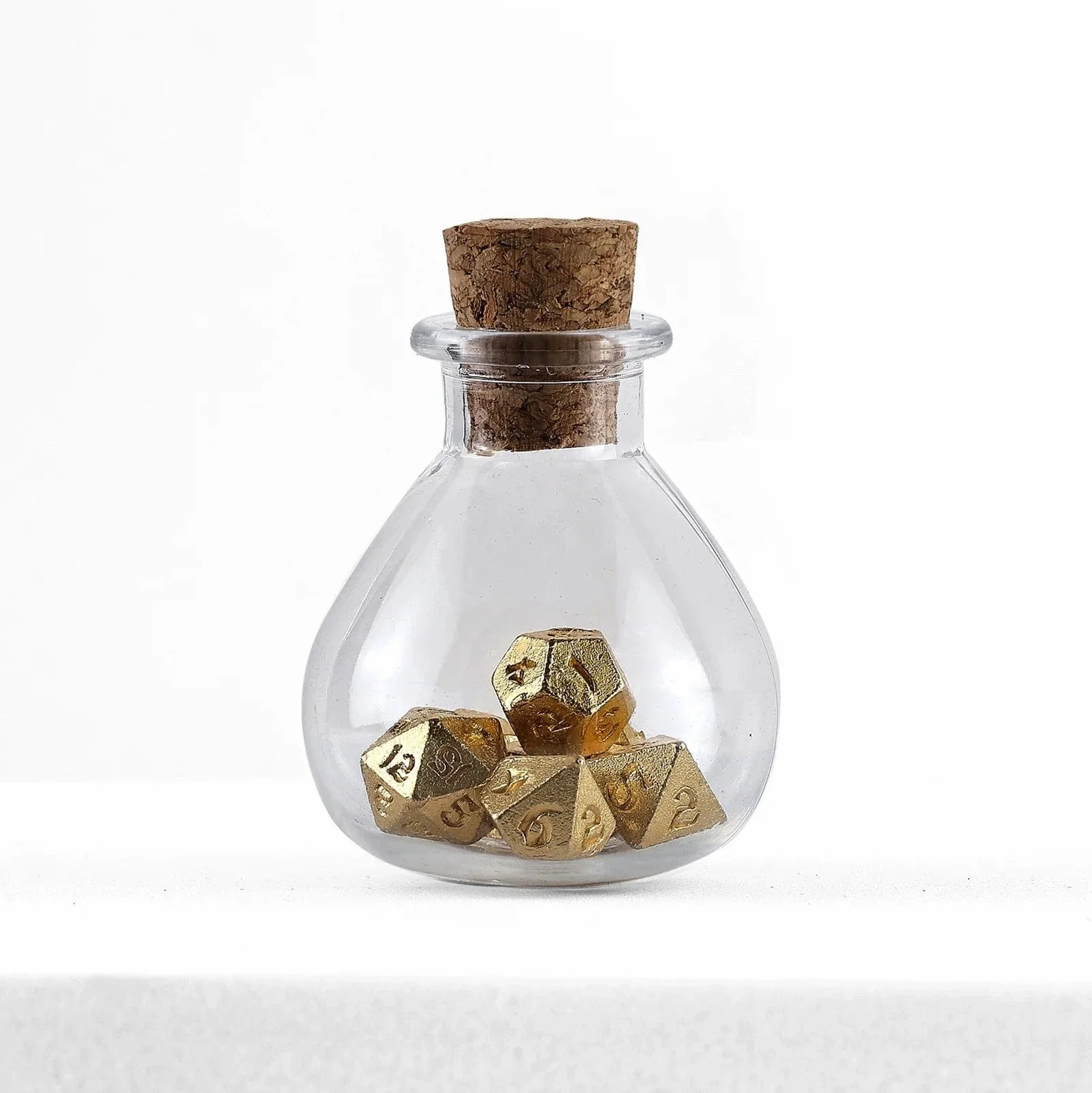 Unseelie Mini Metal RPG Dice Set - Gold - Image 3