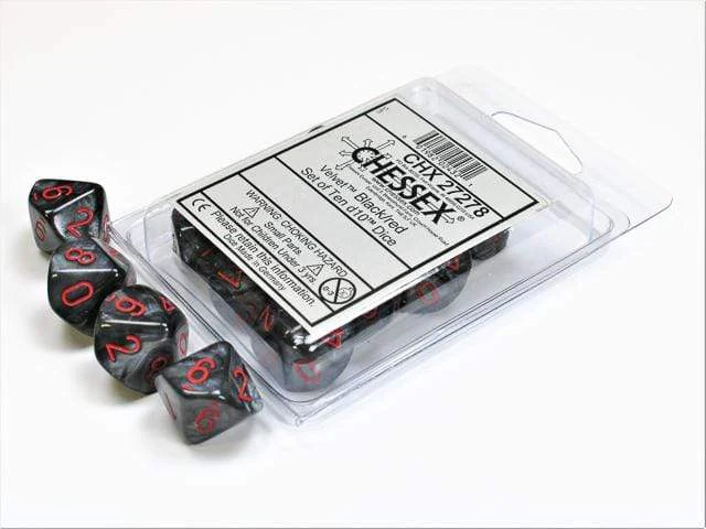 Velvet Black Red d10 set