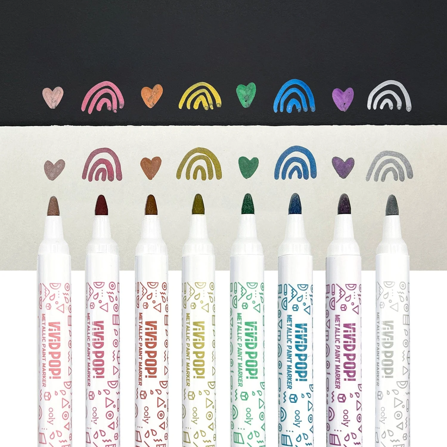 Vivid Pop!: Opaque  Water-Based Paint Markers - Metalic - Image 3