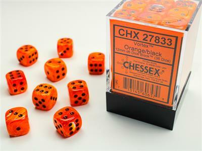 Vortex® 12mm D6 Orange/black Dice Block™ (36 dice) - Image 2