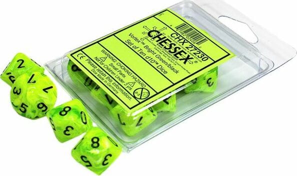 Vortex: Poly D10 Bright Green/B