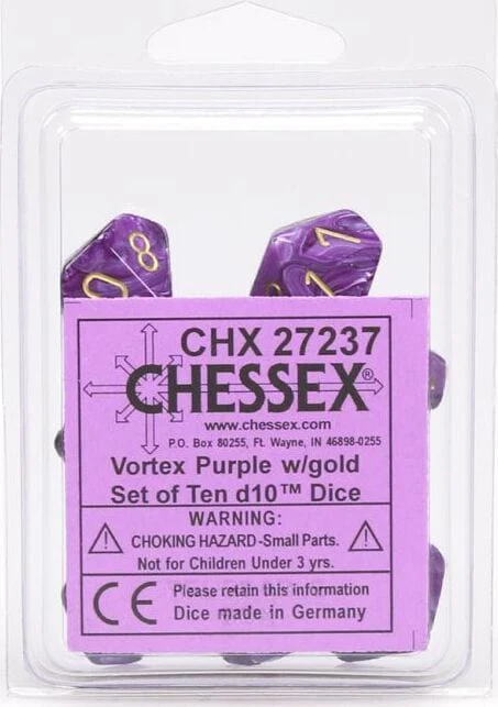 Vortex Purple Gold d10 set - Image 2